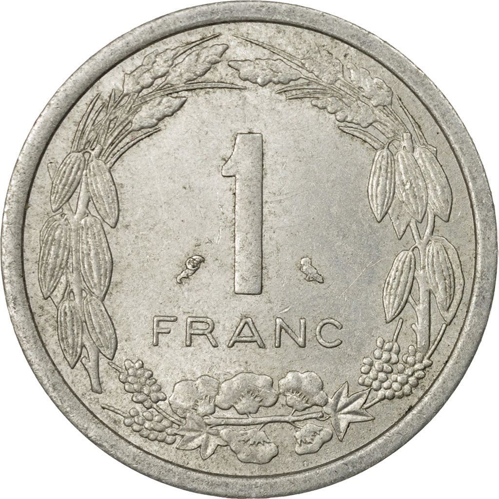 Central African States | 1 Franc Cfa Coin | Antelope | Crops | Km:8 | 1974 - 2003
