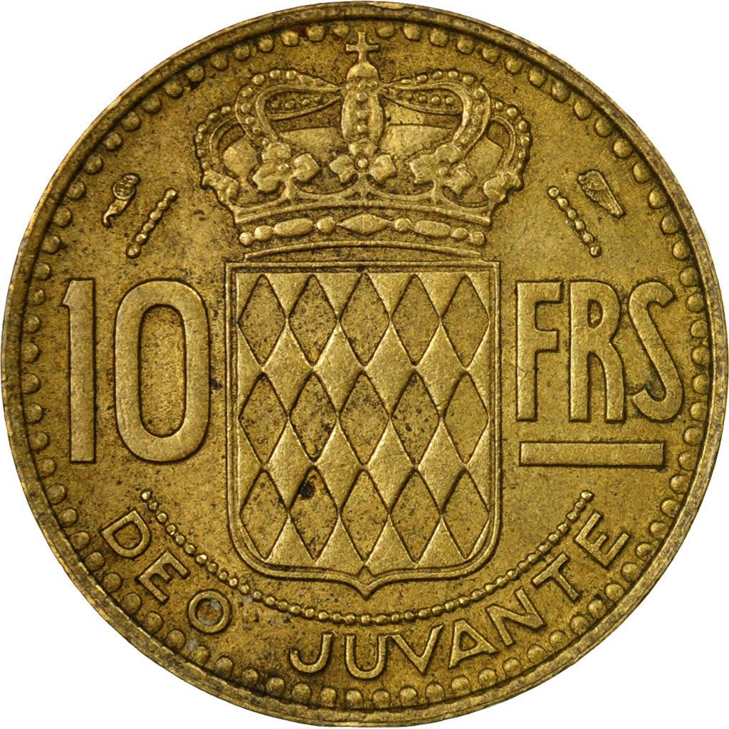 Monaco | 10 Francs Coin | Rainier III | Km:130 | 1950 - 1951
