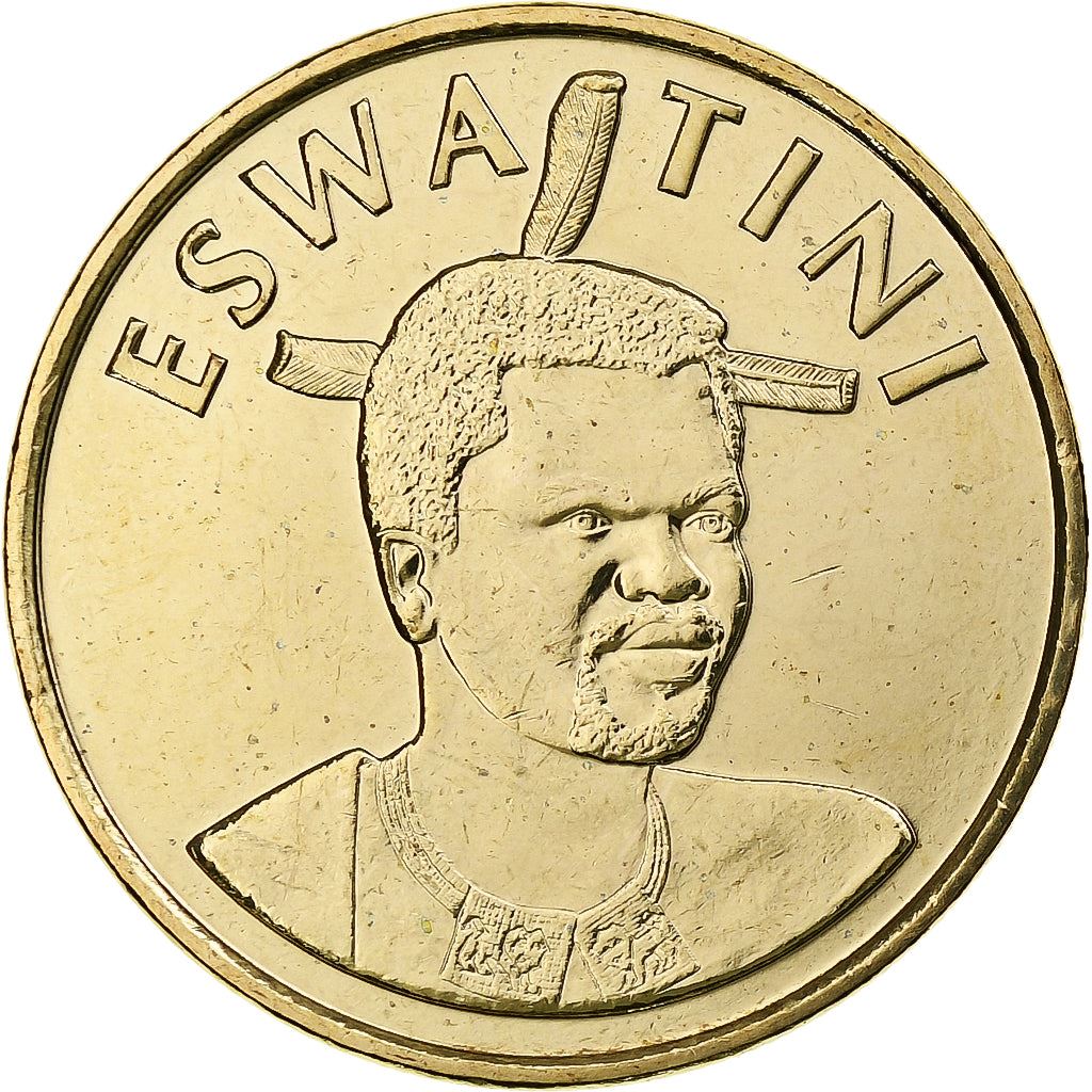 Kingdom of Eswatini | 5 Emalangeni Coin | King Mswati III | Lion | Elephant | Km:75 | 2021