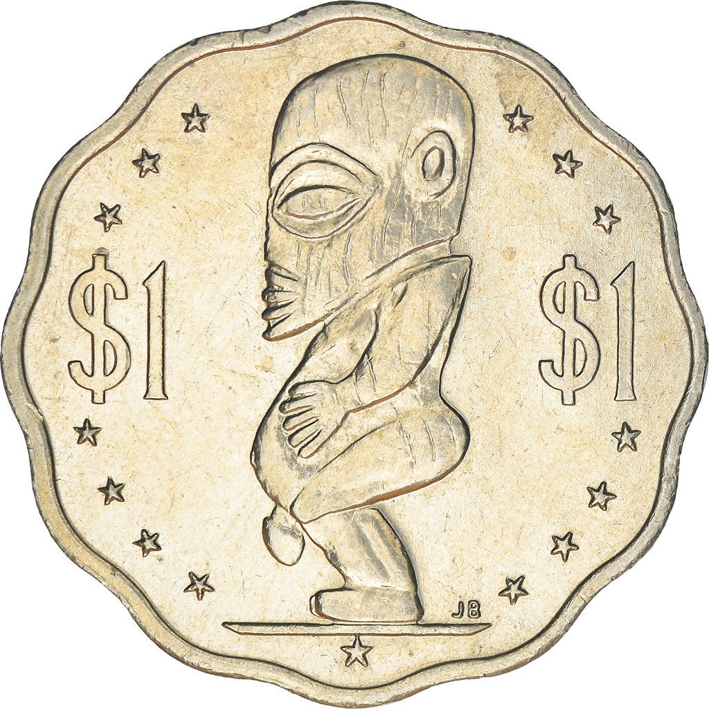 Cook Islands | 1 Dollar Coin | Elizabeth II | Tangaroa | Km:37 | 1987 - 1994