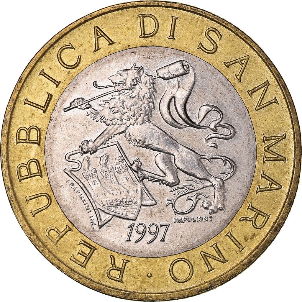 San Marino | 1000 Lire Coin | Government palace | Km:368 | 1997