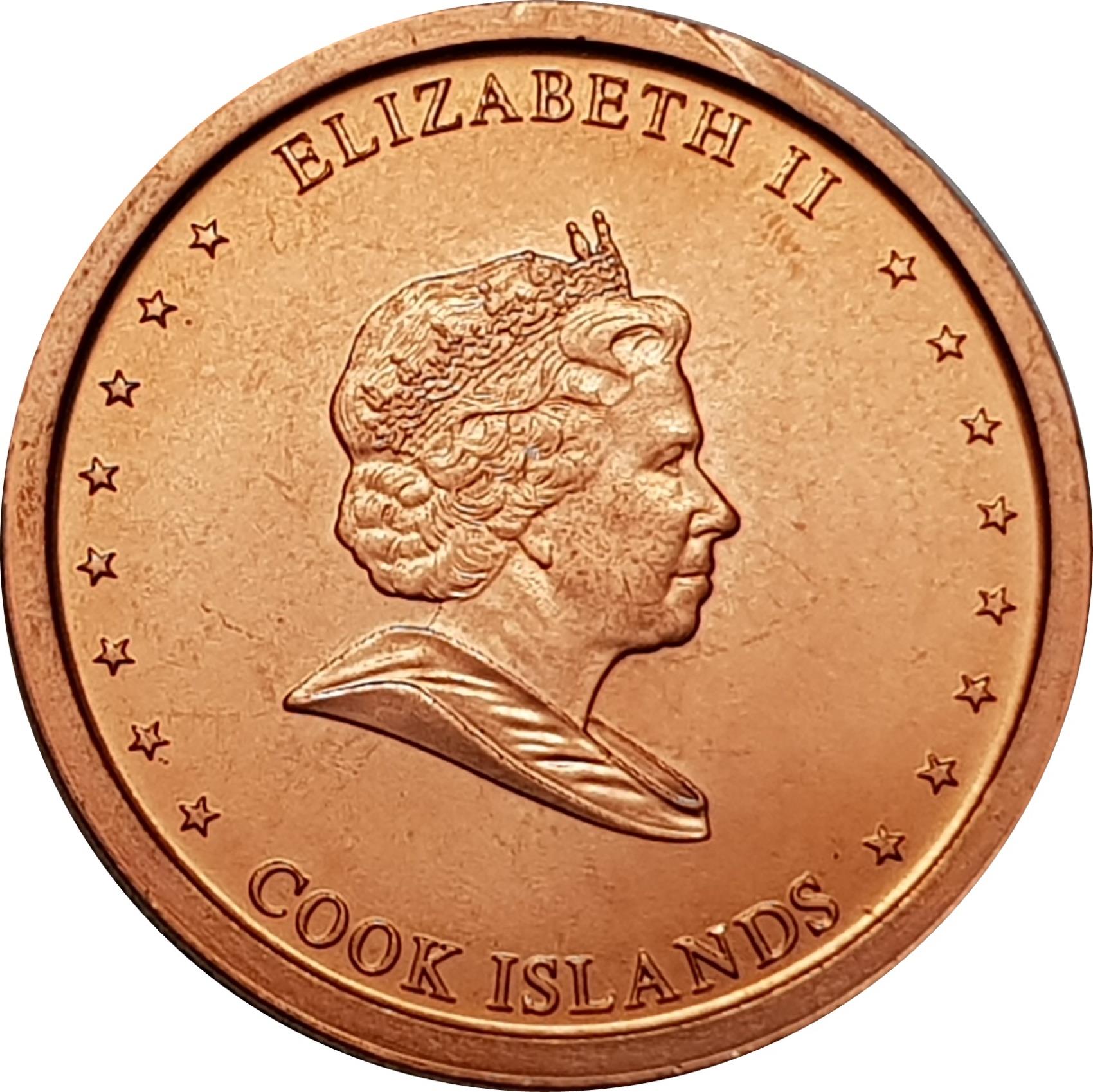 Cook Islands | 5 Cents Coin | Elizabeth II | Hawaiian Hibiscus | KM:758 | 2010
