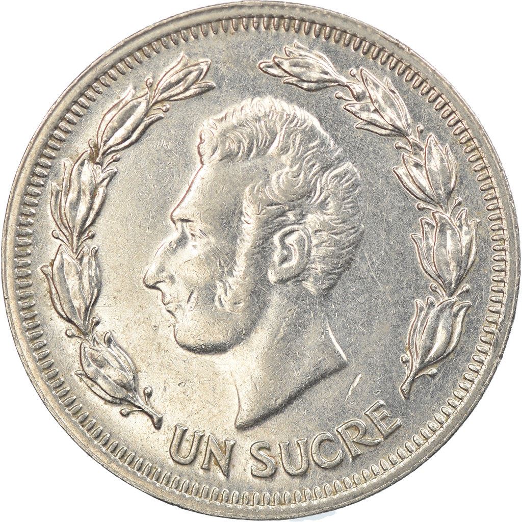Ecuador | 1 Sucre Coin | Antonio José de Sucre | Nickel clad steel | KM:83 | 1974-1977