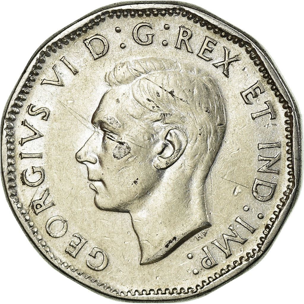 Canada | 5 Cents Coin | Chromium plated steel | KM:40a | 1944-1945
