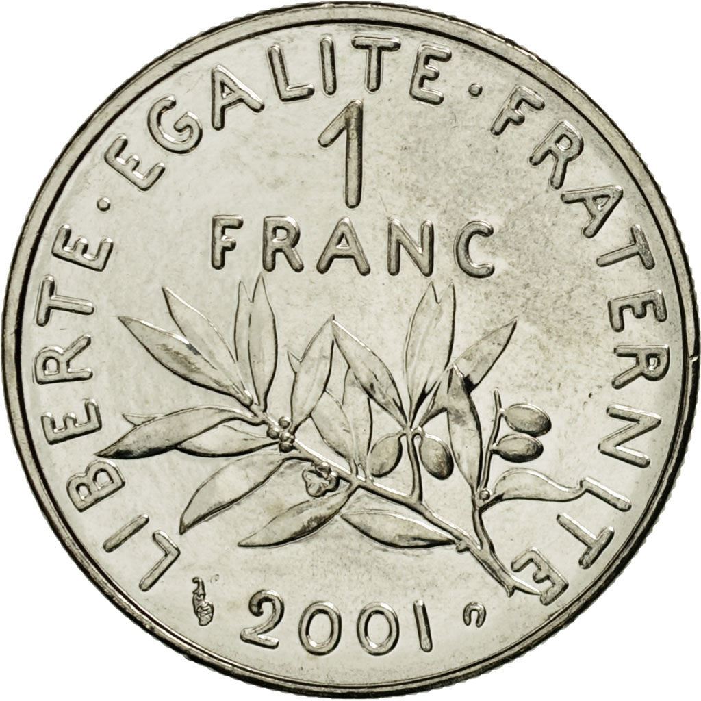 French 1 Franc Coin | Signature D'AP. O.ROTY | proof | KM925.2 | France | 1991 - 2001