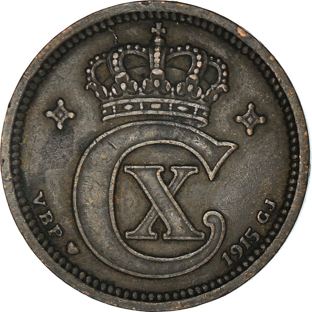 Denmark | 2 Ore Coin | Monogram | Km:813 | 1913 - 1923