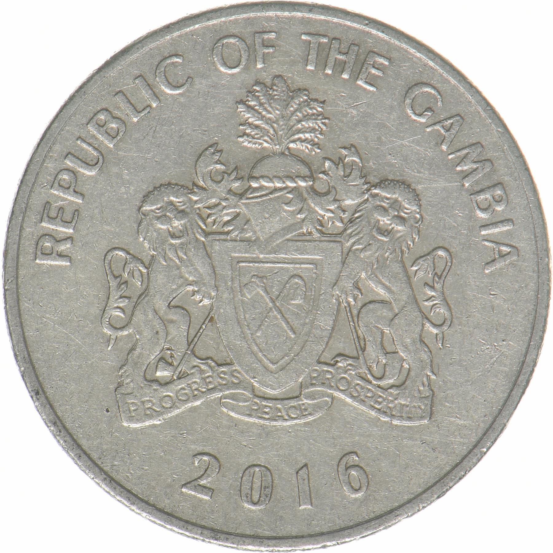 The Gambia | 50 Bututs Coin | African ox | KM:58a | 2008 - 2021