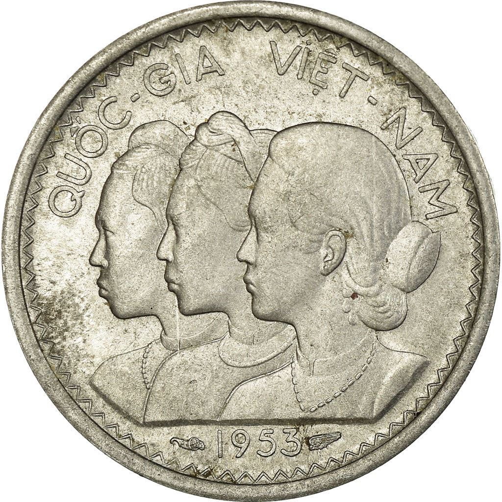 South Vietnam | 10 Su Coin | Rice plant | Km:1 | 1953