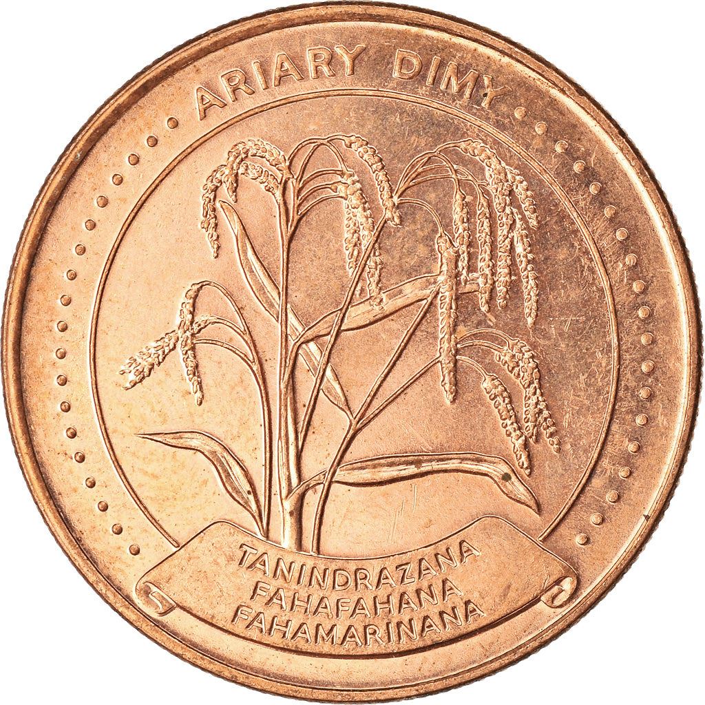 Madagascar | 5 Ariary Coin | Star | Rice | Km:23 | 1994 - 1996
