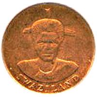 Kingdom of Swaziland | 1 Cent Coin | King Mswati III | Pineapple | KM:39 | 1986