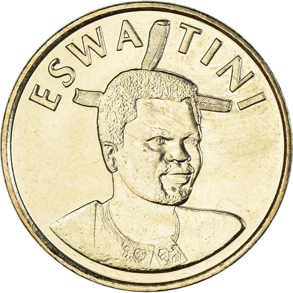 Kingdom of Eswatini | 5 Emalangeni Coin | King Mswati III | Lion | Elephant | Km:75 | 2021