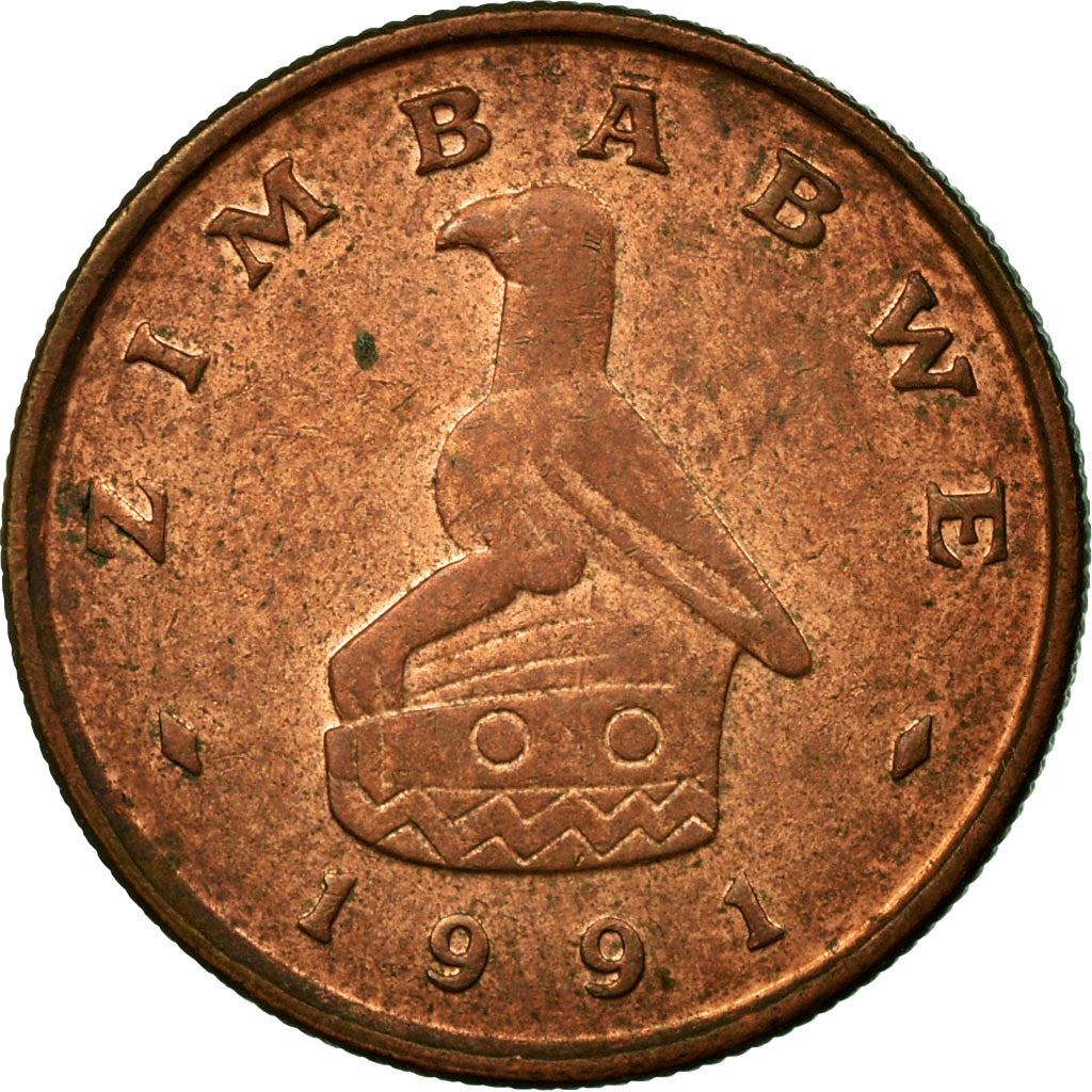 Zimbabwe | 1 Cent Coin | Great Zimbabwe Bird | Km:1A | 1989 - 1999