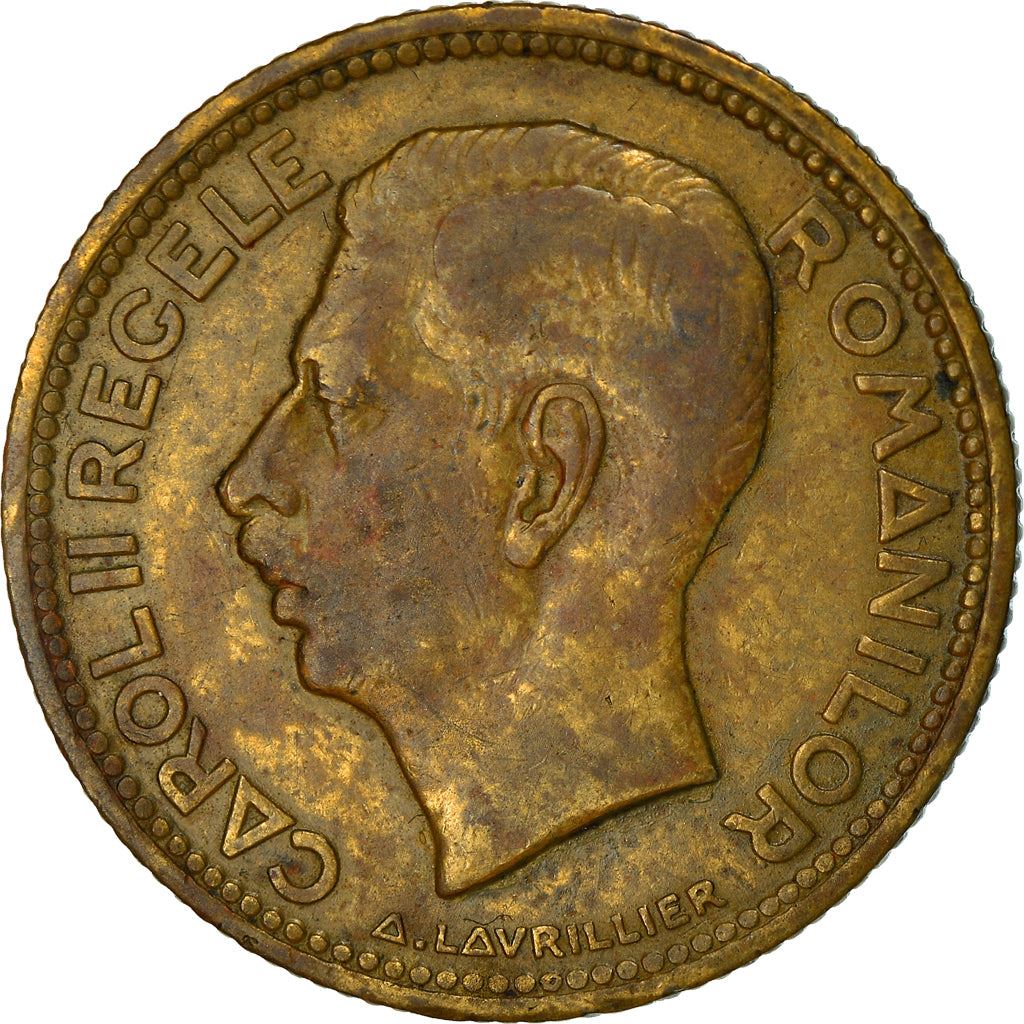 Romania | 10 Lei Coin | King Carol II | Eagle | KM49 | 1930