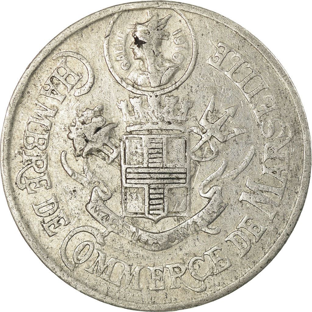 France Marseille | 10 Centimes Coin | Coat of Arms | Aluminium | Élie mon:10.2 | 1916