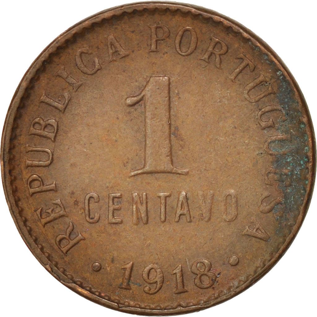 Portugal | 1 Centavo Münze | Bronze | Wappen | Armillarsphäre | Km:565 | 1917 - 1922