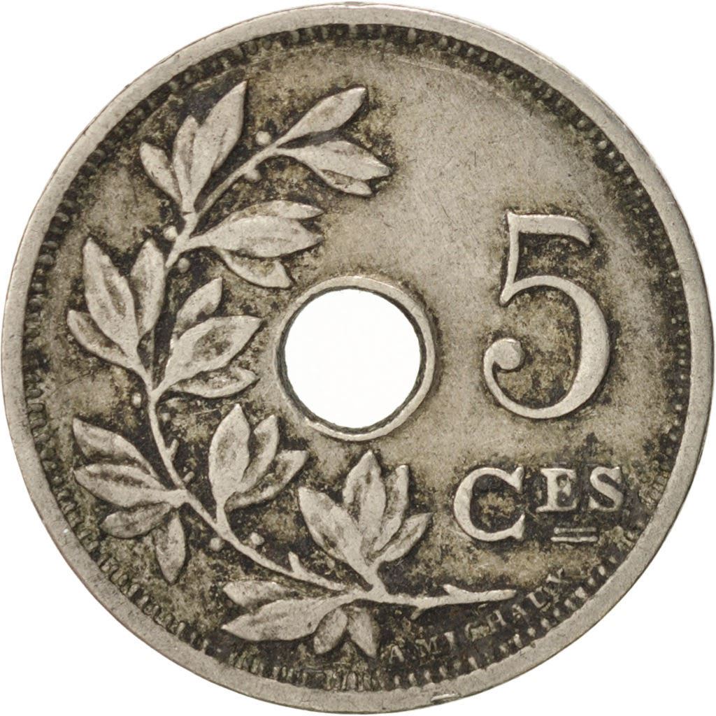 Belgium | 5 Centimes Coin | Copper-Nickel | Monogram | Km:46 | 1901 - 1903