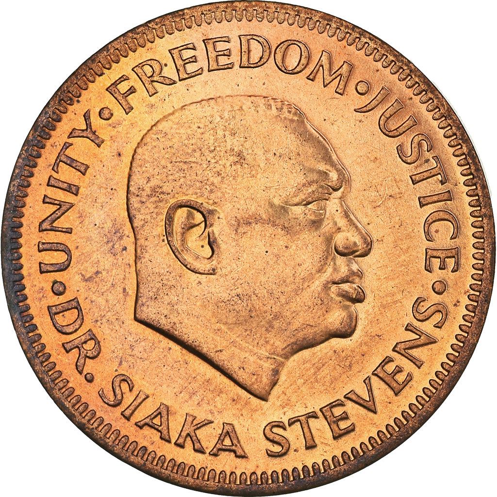 Монета 1 цент Сьерра-Леоне | Президент Сиака Пробин Стивенс | KM32 | 1980