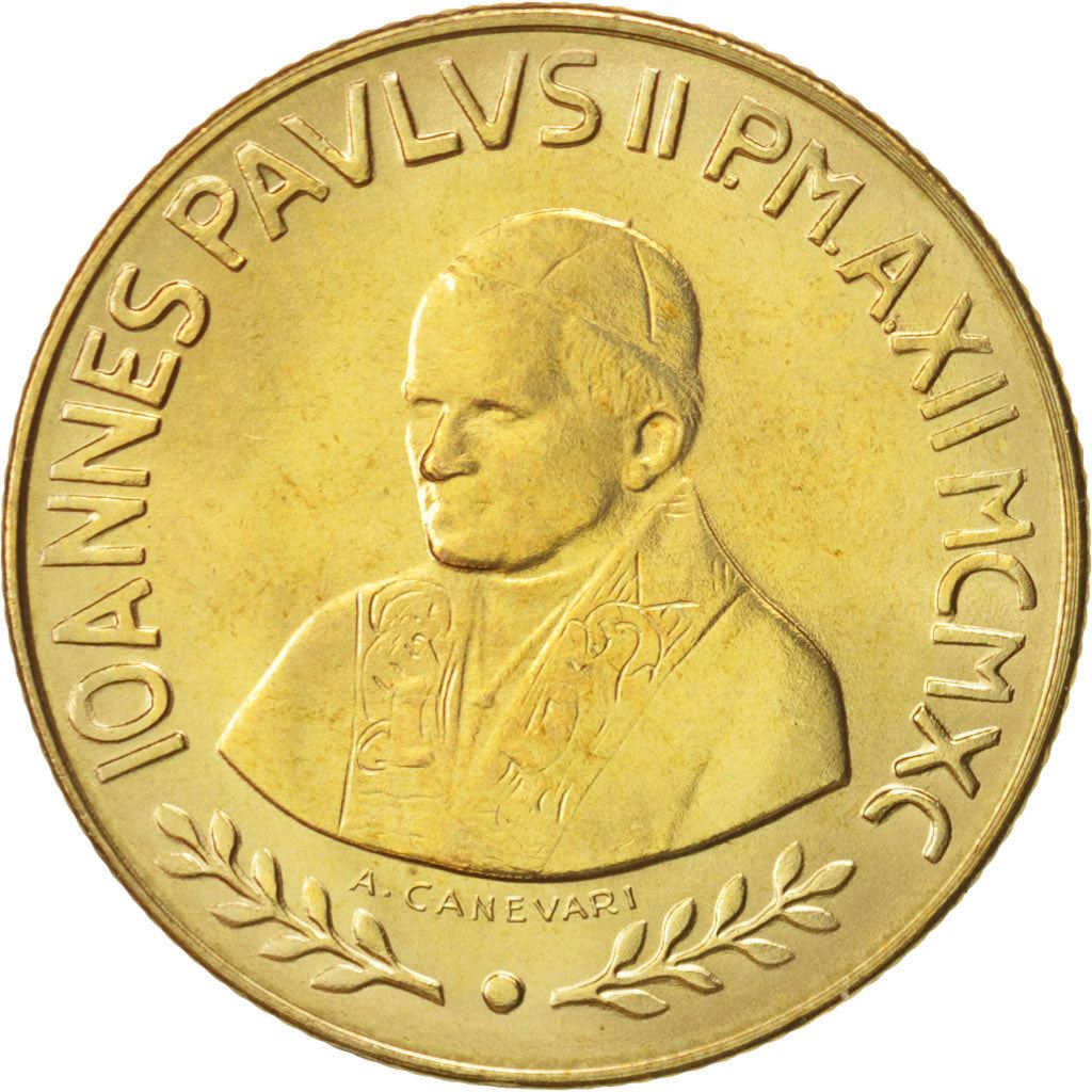 Vatikanstaten | 200 Lire-mønt | Johannes Paul II | Km:224 | 1990