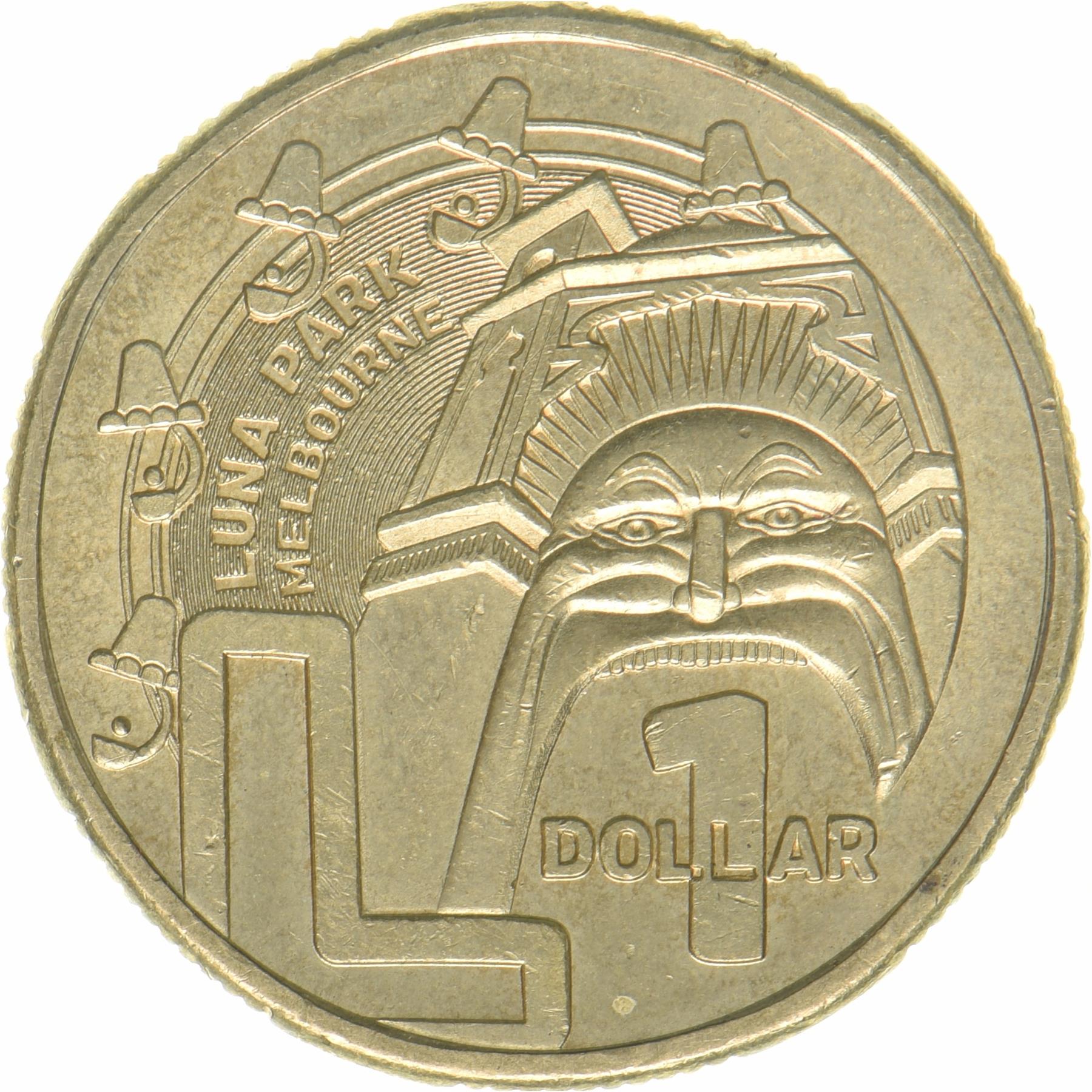 Australia | 1 Dollar Coin | Luna Park | KM:4286 | 2022