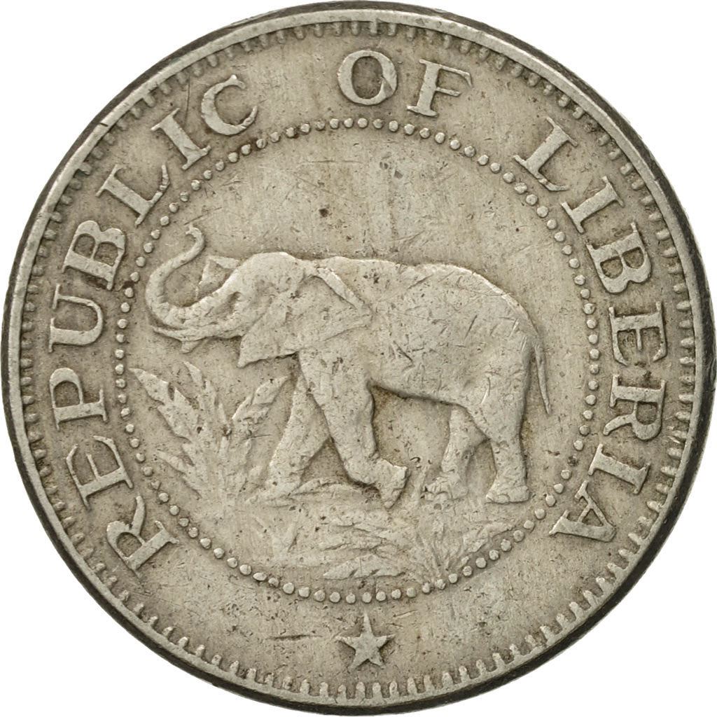 Liberia | 5 Cents Coin | Elephant | Km:14 | 1960 - 1990