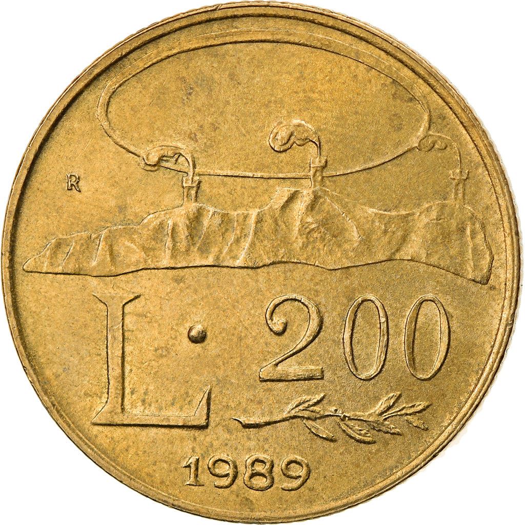 San Marino | 200 Lire Coin | the three hills | Km:238 | 1989