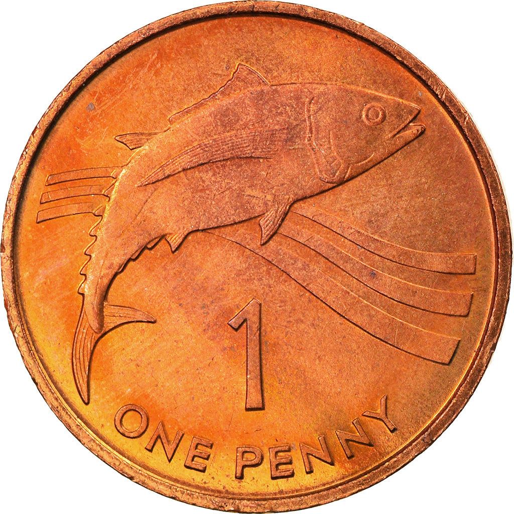 Saint Helena en Ascension | 1 Penny Munt | Elizabeth II | Tonijn | Km:1 | 1984