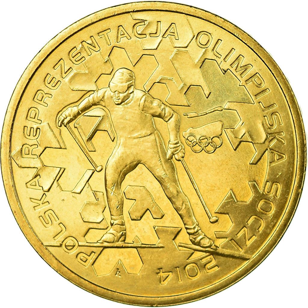 Poland | 2 Zlotys Coin | Team Sochi 2014 | Y:893 | 2014