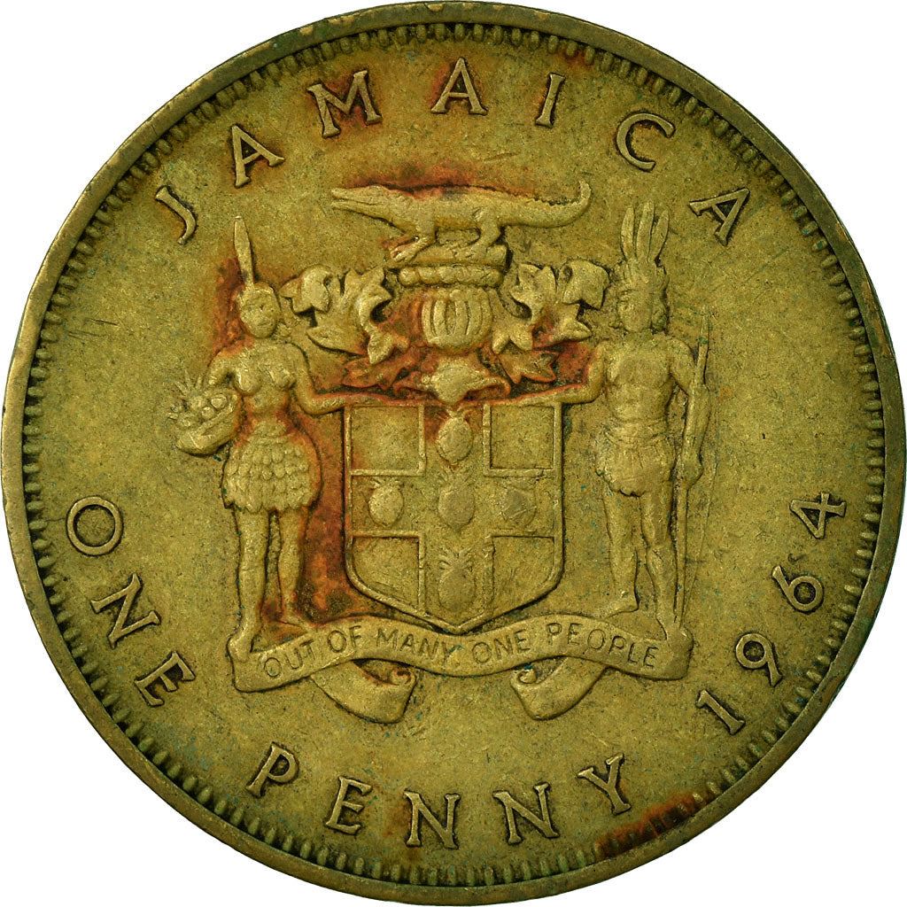 Jamaica Coin | 1 Penny Coin | Queen Elizabeth II | KM39 | 1964 - 1967