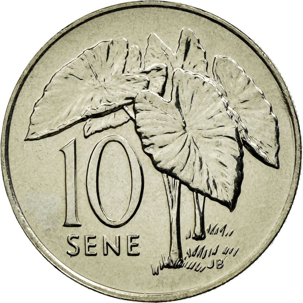 Samoa | 10 Sene Coin | Malietoa Tanumafili II | Taro Plant | Km:132 | 2002 - 2010