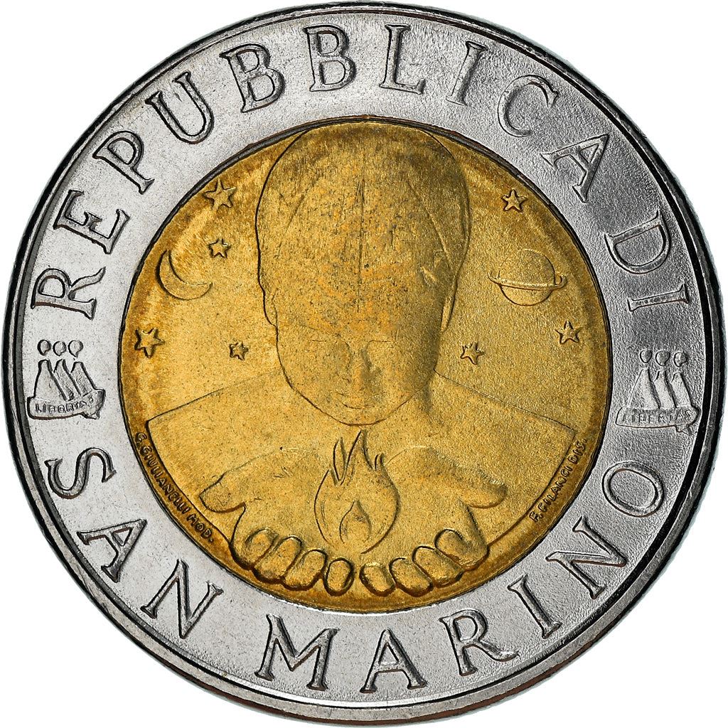 San Marino | 500 Lire Coin | Friedrich Hegel | Km:357 | 1996