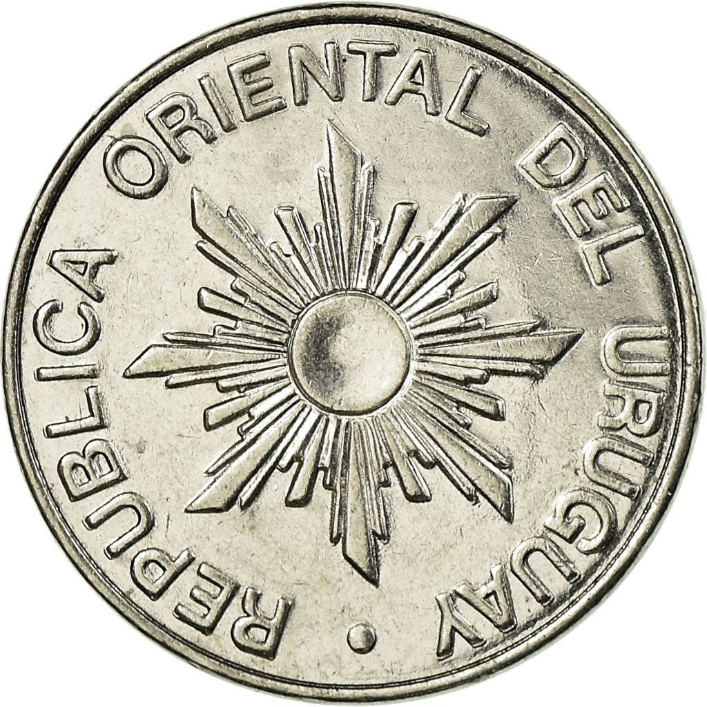 Uruguay | 10 Nuevos Pesos Coin | Radiant sun | Km:93 | 1989