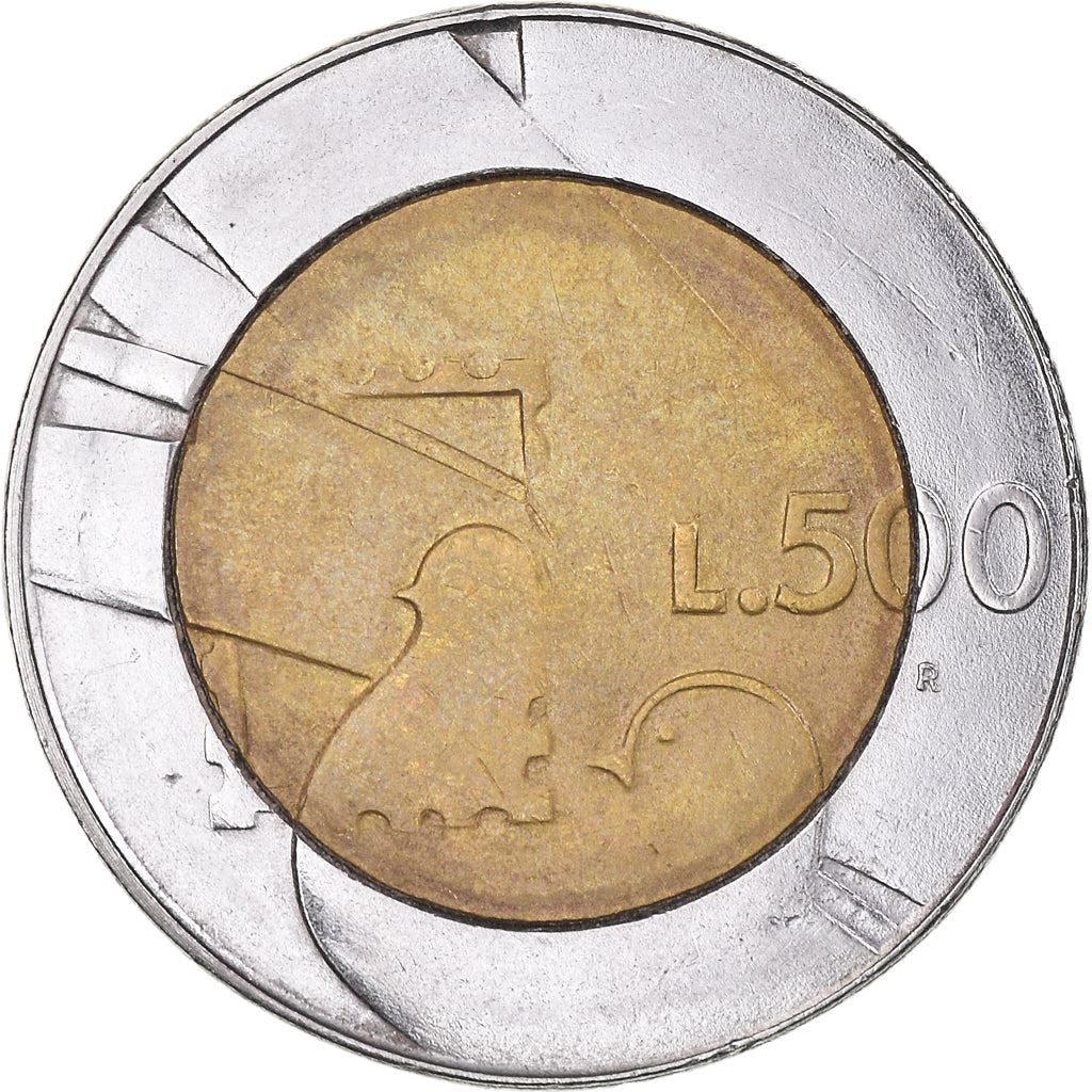 San Marino | 500 Lire Coin | Anniversary of San Marino | Km:256 | 1990
