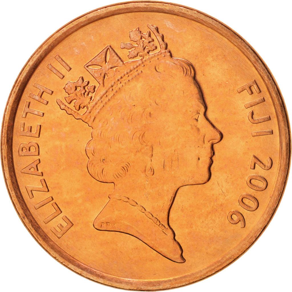 Fiji | 1 Cent Coin | Elizabeth II | Tanoa Kava Bowl | KM49b | 2006