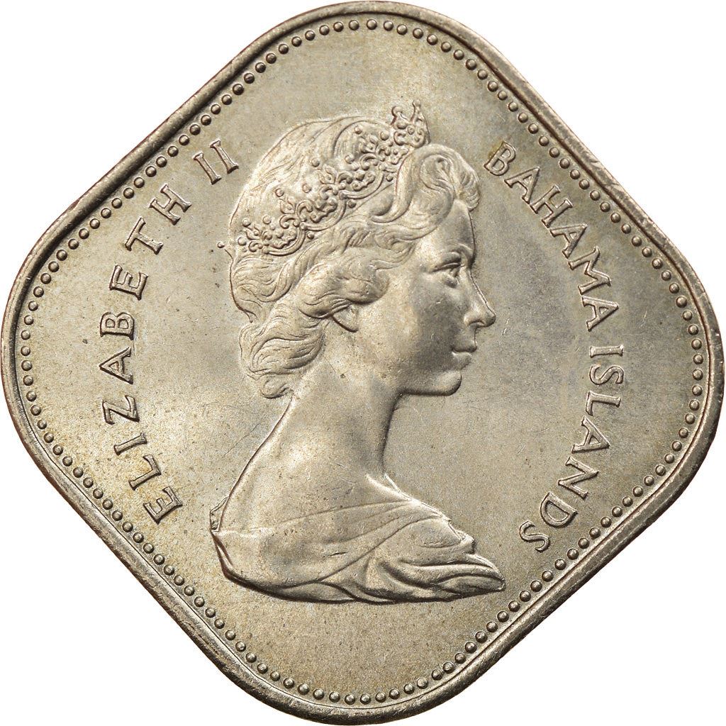 The Bahamas | 15 Cents Coin | Hibiscus | Copper-nickel | KM:5 | 1966-1970
