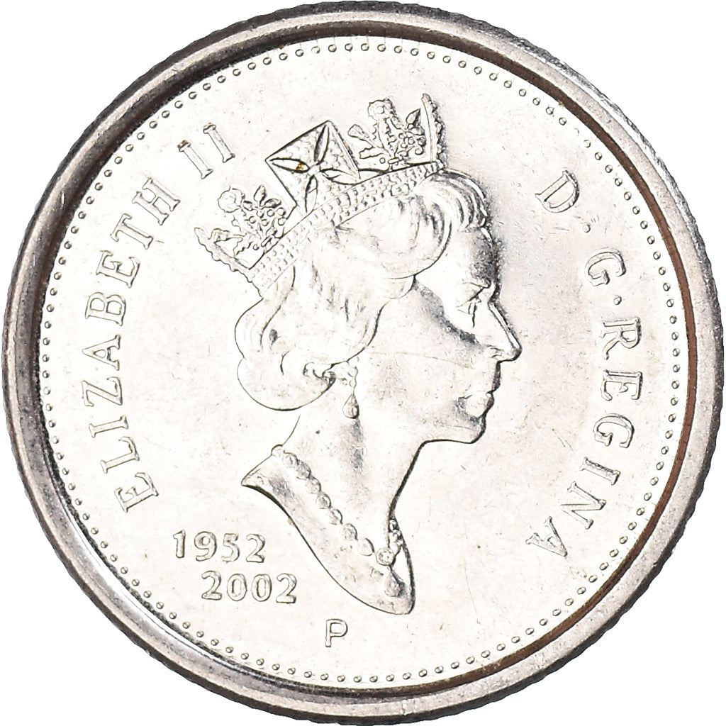 Canada | 10 Cents Coin | Nickel plated steel | Golden Jubilee | KM:447 | 2002