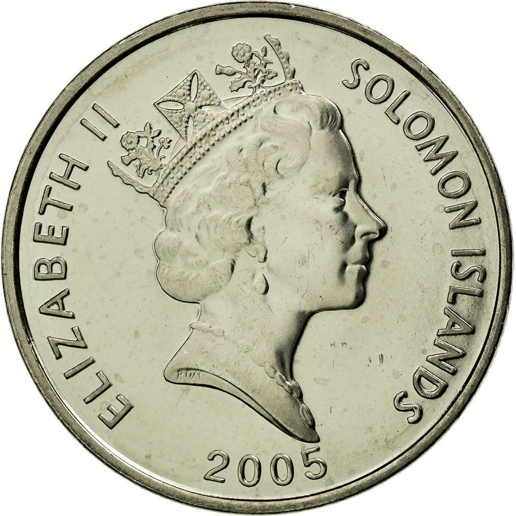 Salomonøerne | 5 Cents Mønt | Elizabeth II | Indfødt Maske | Km:26A | 1993 - 2005