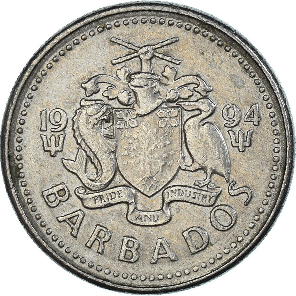Barbados | 25 Cents Coin | Windmill | Km:13 | 1973 - 2006