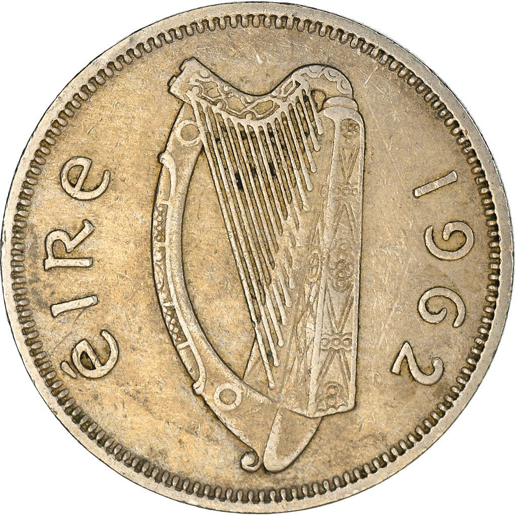 Ireland Coin Irish 1 Scilling | Celtic Harp | Bull | KM14a | 1951 - 1968