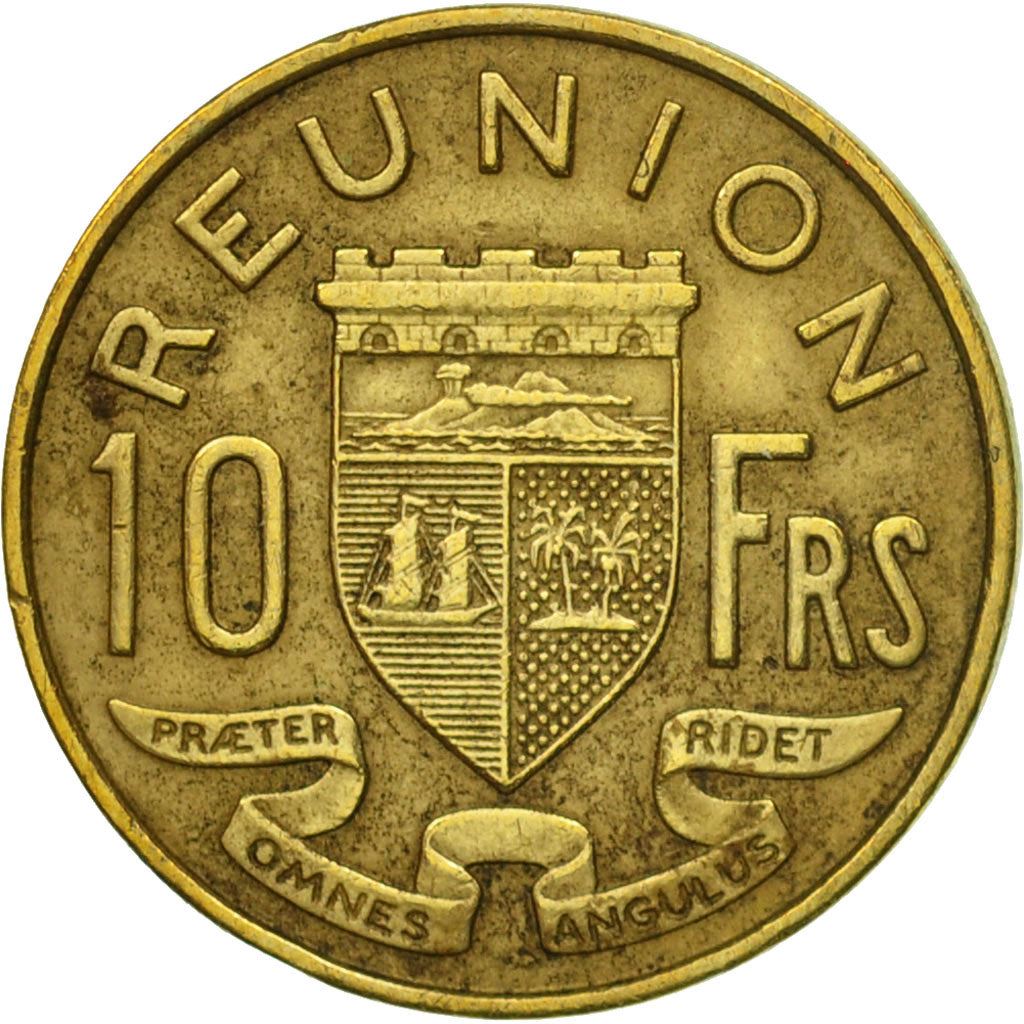 Reunion | 10 Francs Coin | Crowned shield | Km:10 | 1955 - 1964