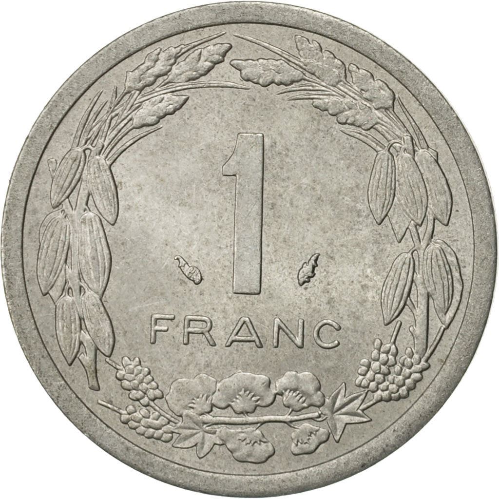 Central African States | 1 Franc Cfa Coin | Antelope | Crops | Km:8 | 1974 - 2003