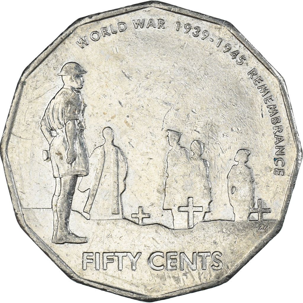 Australia | 50 Cents Coin | End of World War II | Km:746 | 2005