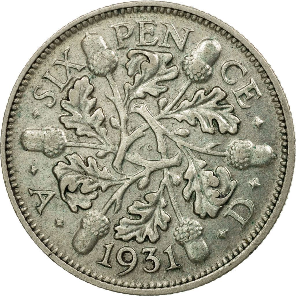 United Kingdom | 6 Pence Coin | George V | KM:832 | 1927 - 1936