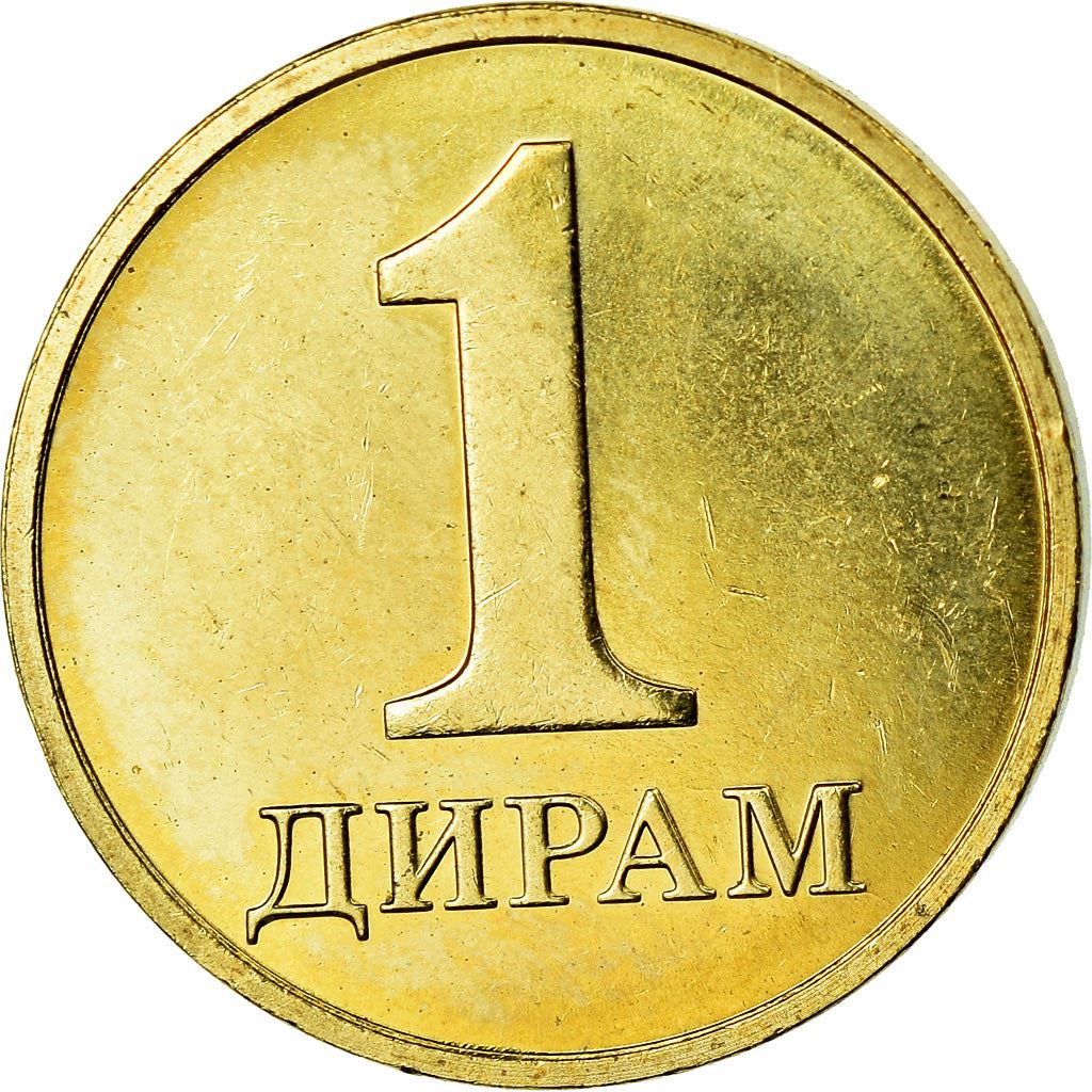 Tajikistan | 1 Diram Coin | Sunrise | Wheat | Cotton | Km:50 | 2019