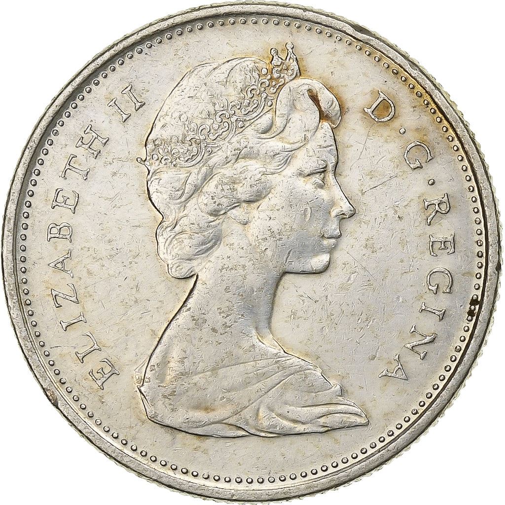 Canada | 25 cent mønt | Sølv | 2. portræt | KM:62a | 1968