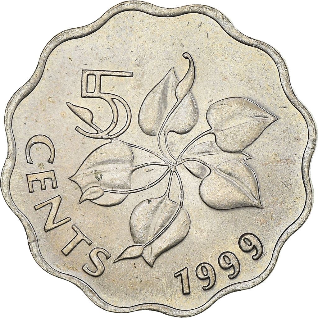 Eswatini | 5 Cents Coin | King Mswati III | Arum Lily | KM48 | 1995 - 2010