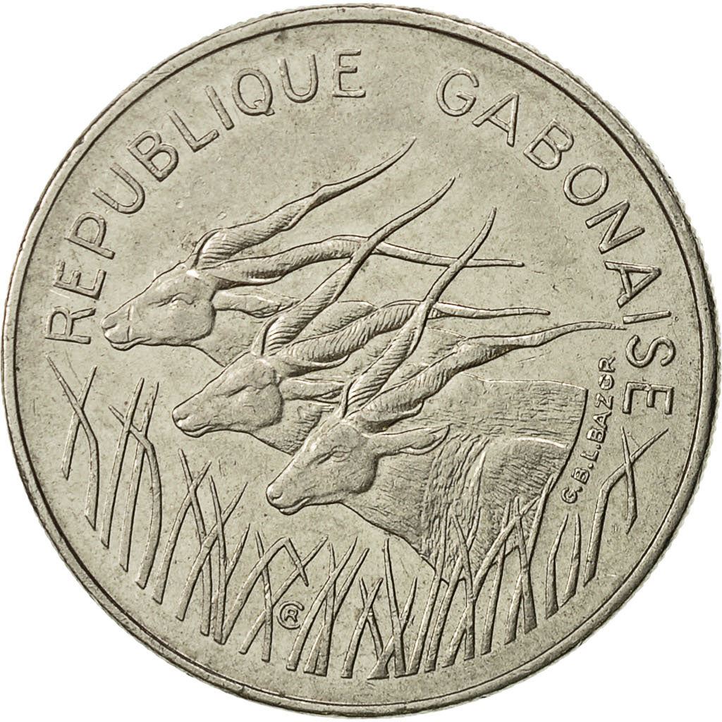 Gabon | 100 Francs Coin | Giant Eland | Km:13 | 1975 - 1985