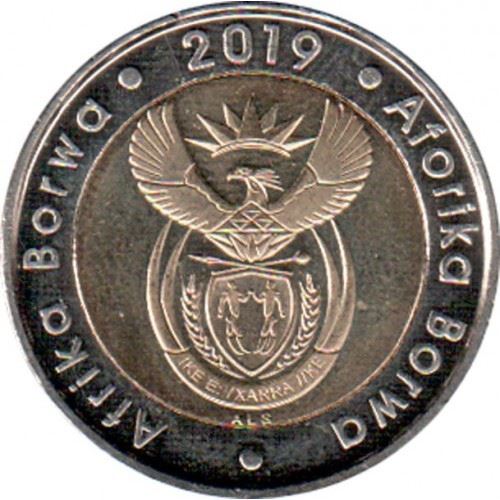 South Africa | 5 Rand Coin | Animals | Wildebeest | Gnu | Km:346 | 2019