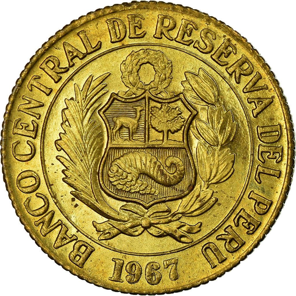 Peru | 25 Centavos Coin | Cantuta flower | Km:246 | 1966 - 1973
