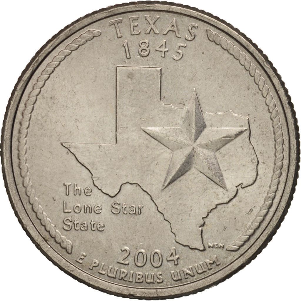 United States | 1/4 Dollar Coin | Texas | Km:357 | 2004