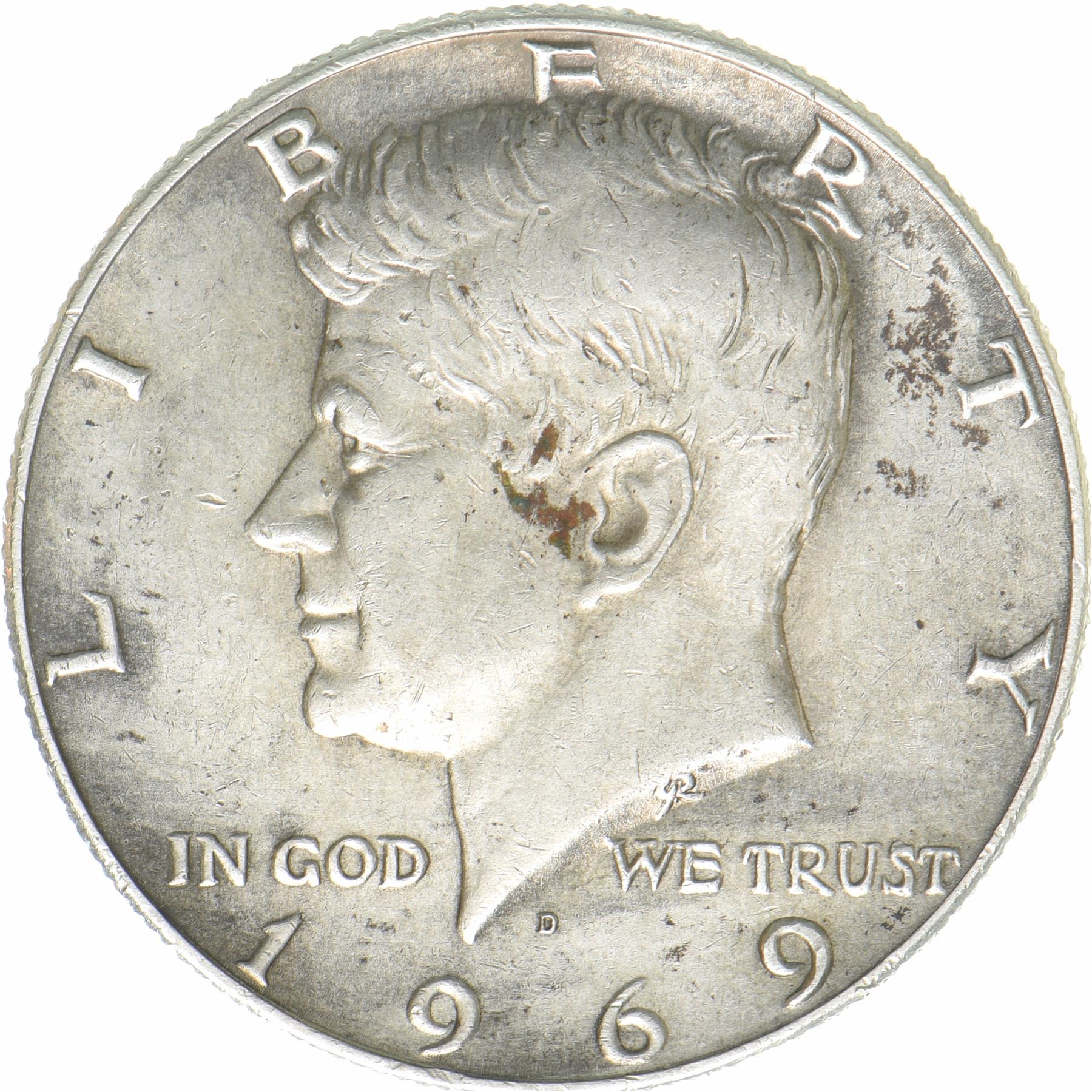 United States | ½ Dollar Coin | 40% Silver | John Fitzgerald Kennedy | Billon (.400 silver) | KM:202a | 1965-1970